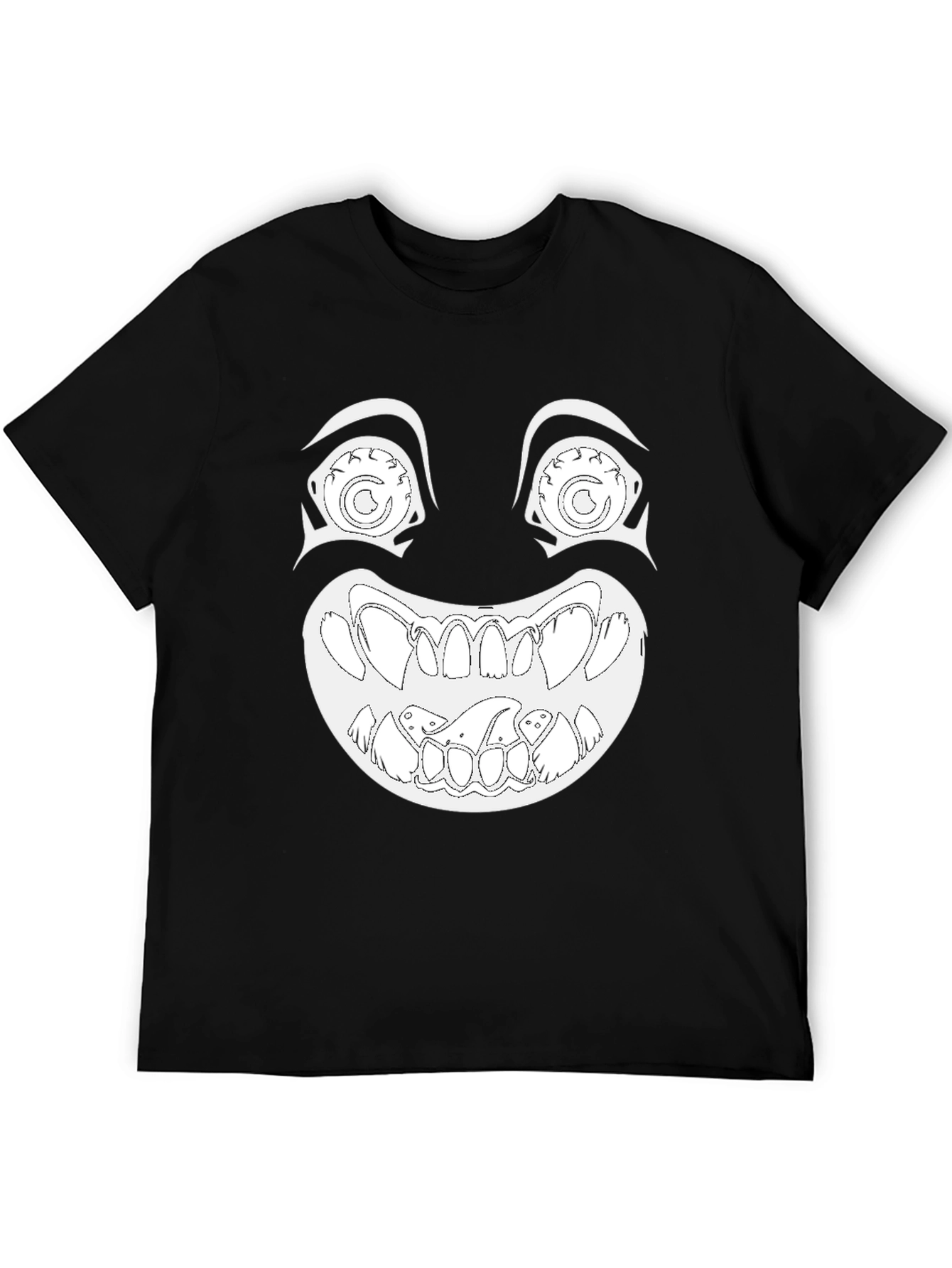 Creepy Grin Graphic Tee - Black