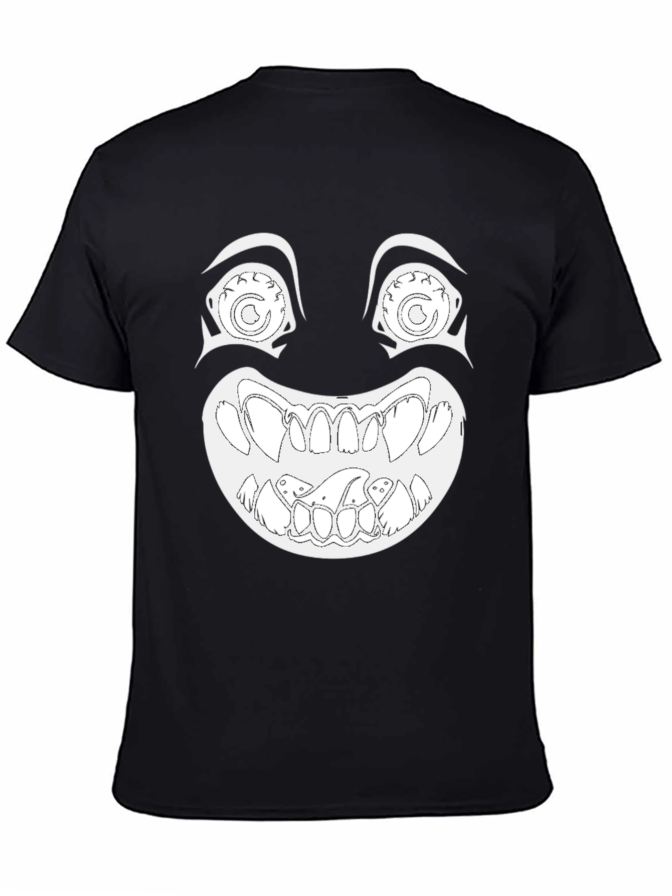 Creepy Grin Graphic Tee - Black