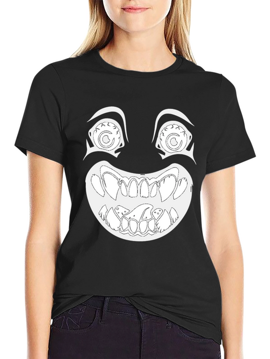 Creepy Grin Graphic Tee - Black