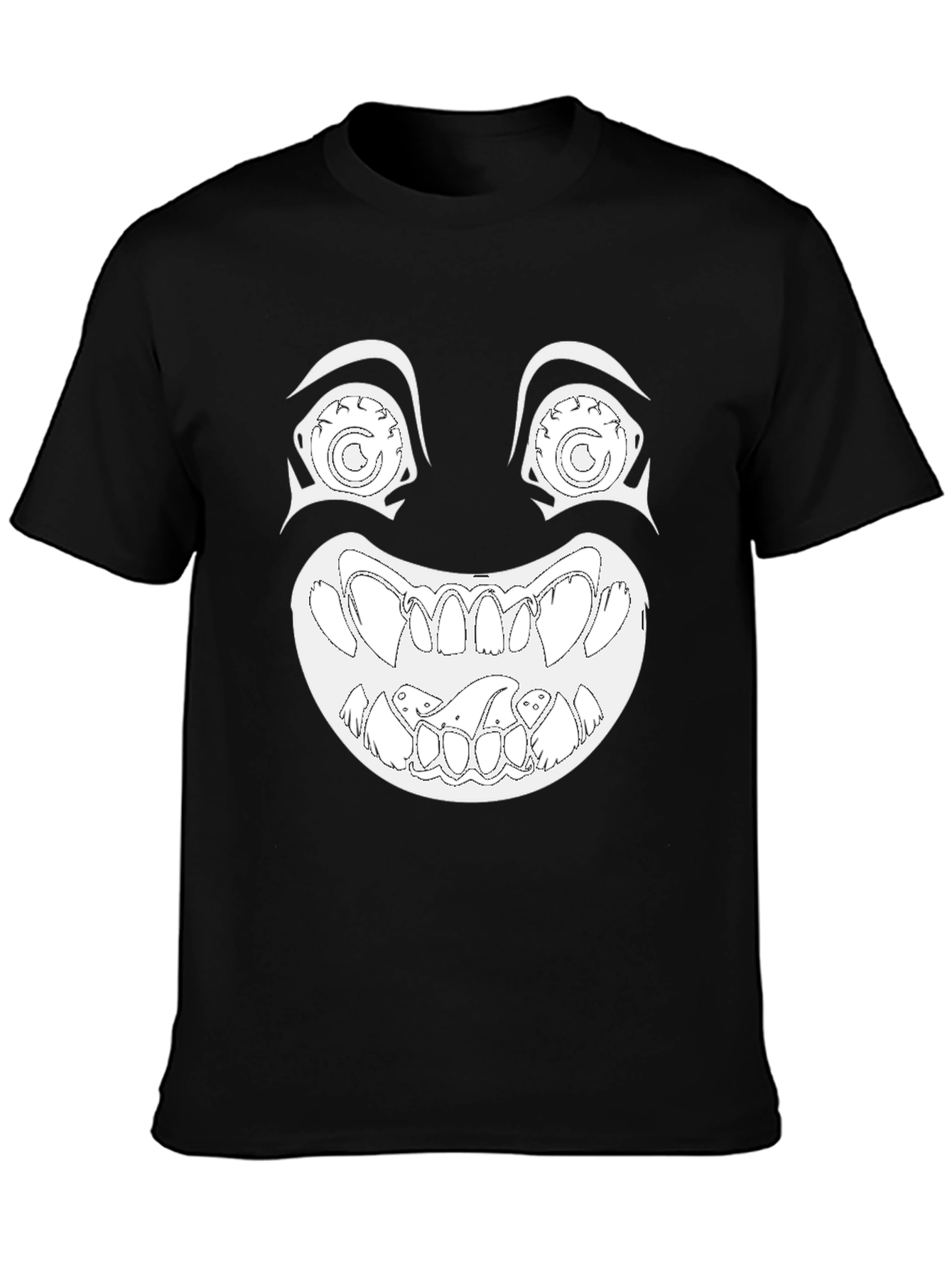 Creepy Grin Graphic Tee - Black
