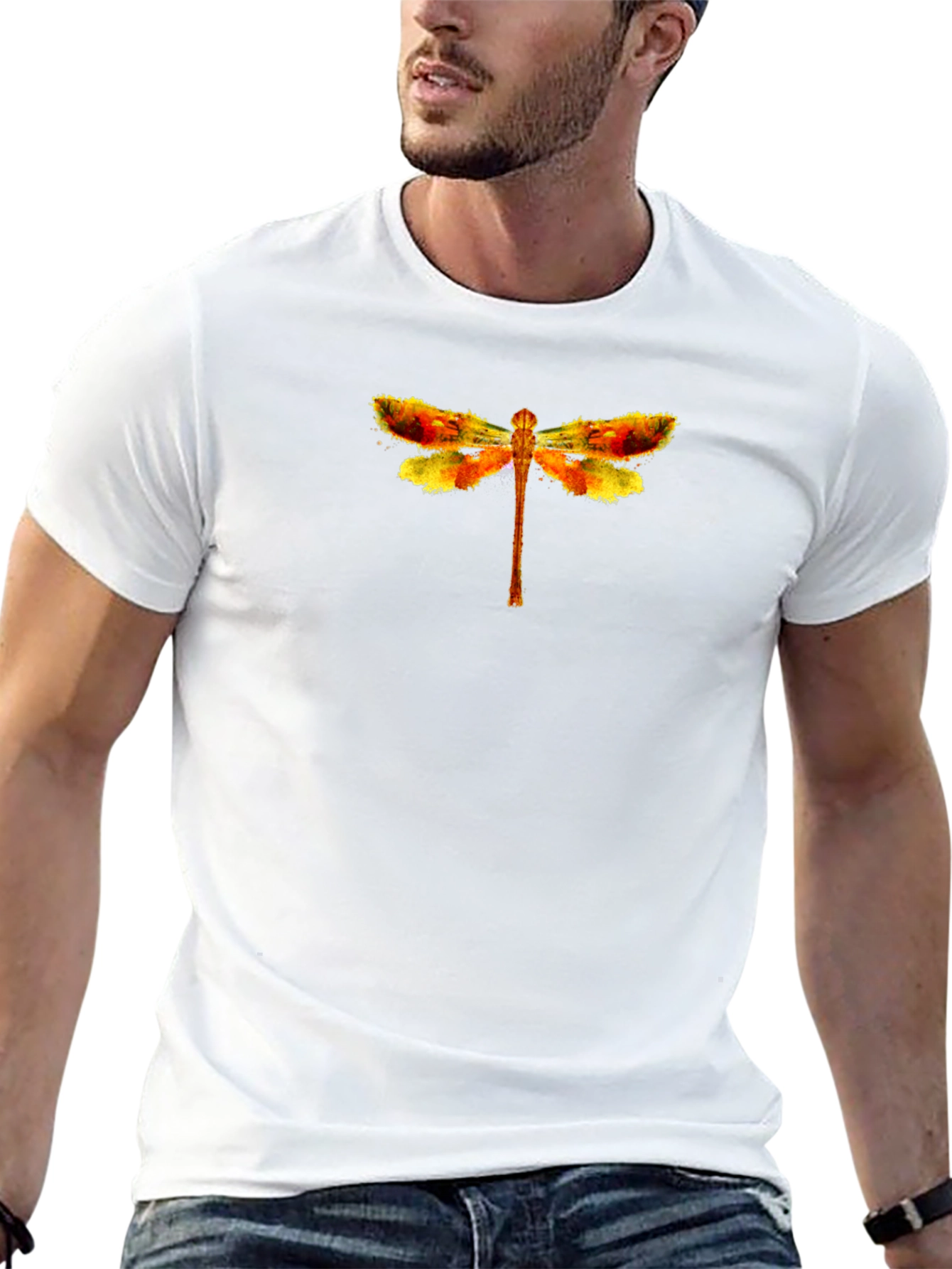 Dragonfly Graphic Tee - Stylish Black T-Shirt