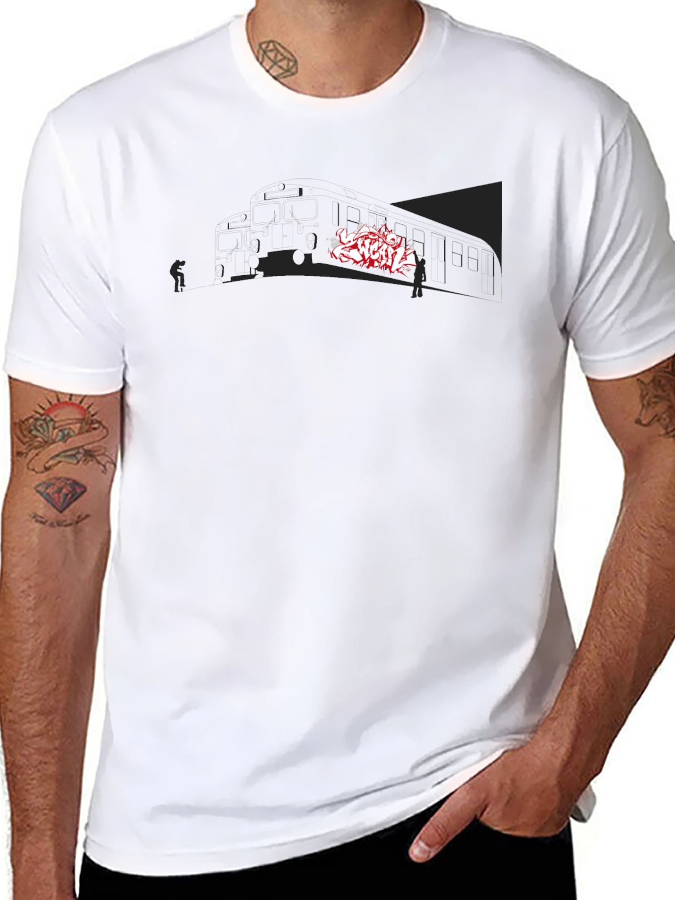 Urban Graffiti Tee - Street Art Inspired Graphic Print