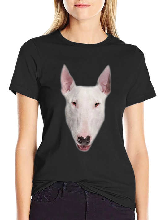 Bull Terrier Dog Graphic Black T-Shirt