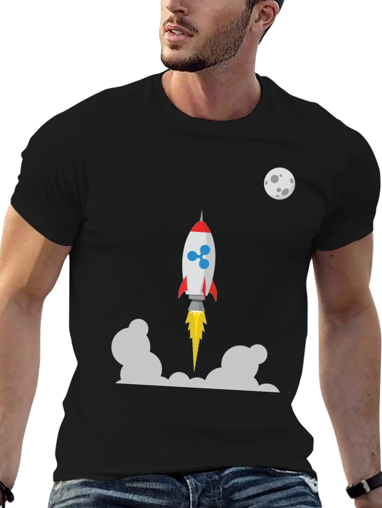 Ripple Rocket to the Moon T-Shirt - Crypto Tee
