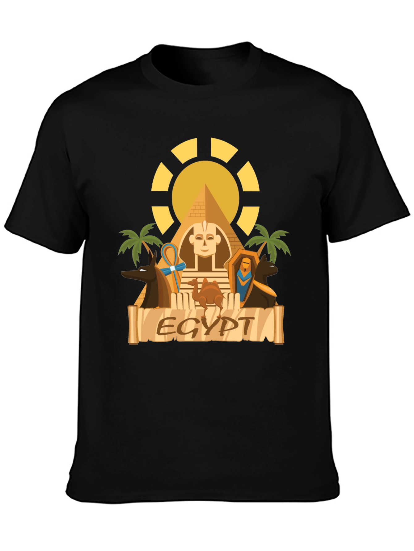 Egypt Graphic T-Shirt - Black Cotton Tee