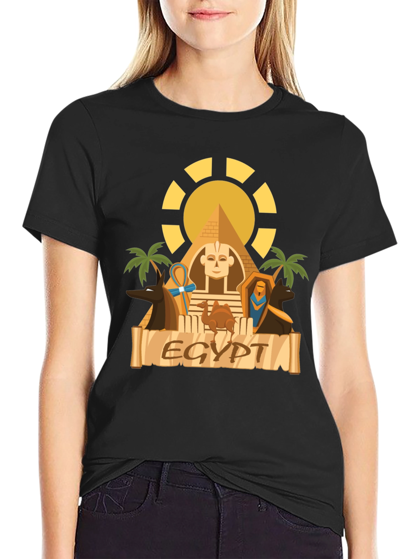 Egypt Graphic T-Shirt - Black Cotton Tee