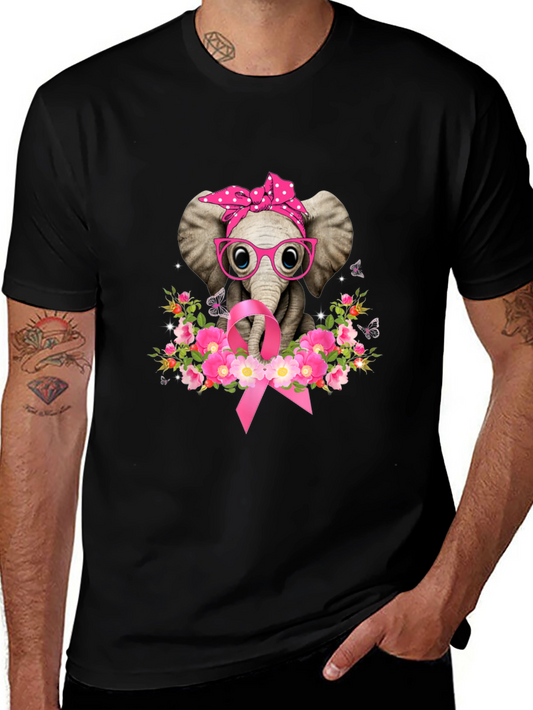 Elephant Breast Cancer Awareness T-Shirt