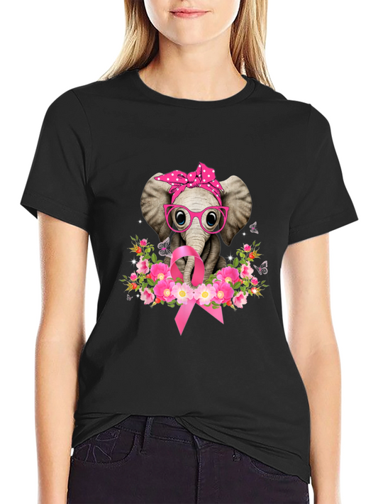 Elephant Breast Cancer Awareness T-Shirt