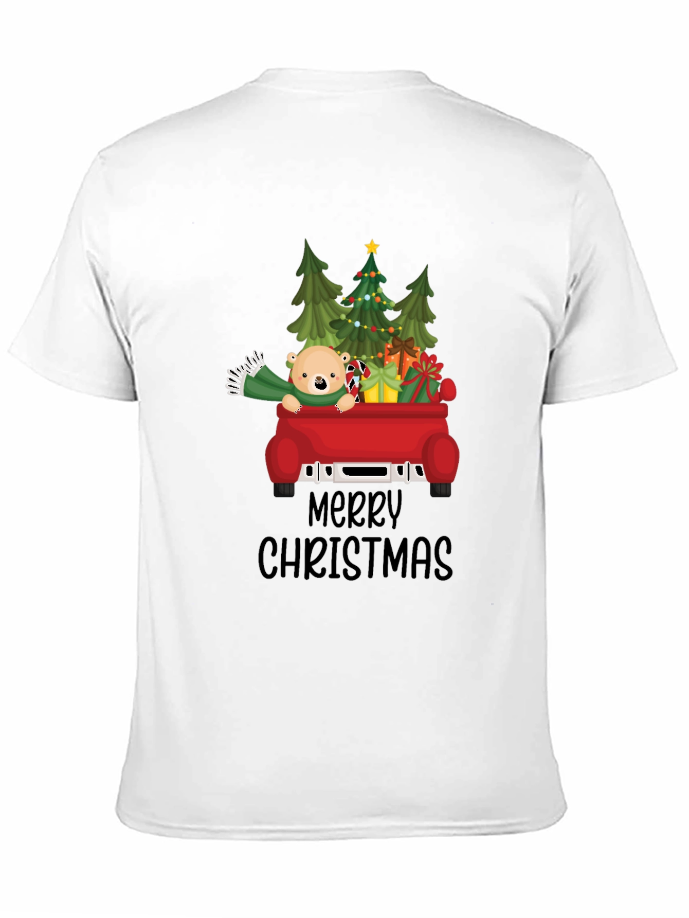 Merry Christmas Bear Truck T-Shirt
