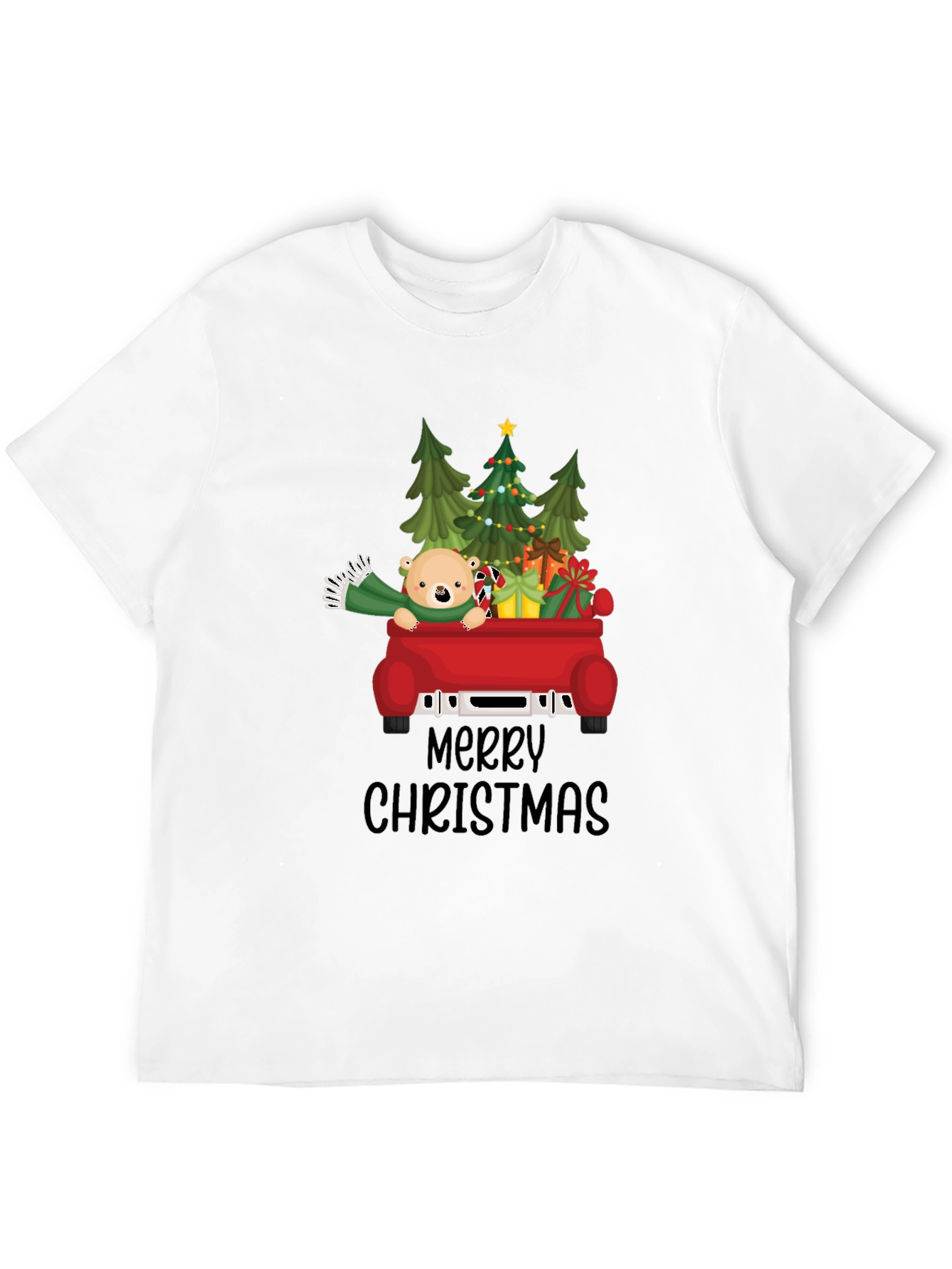 Merry Christmas Bear Truck T-Shirt
