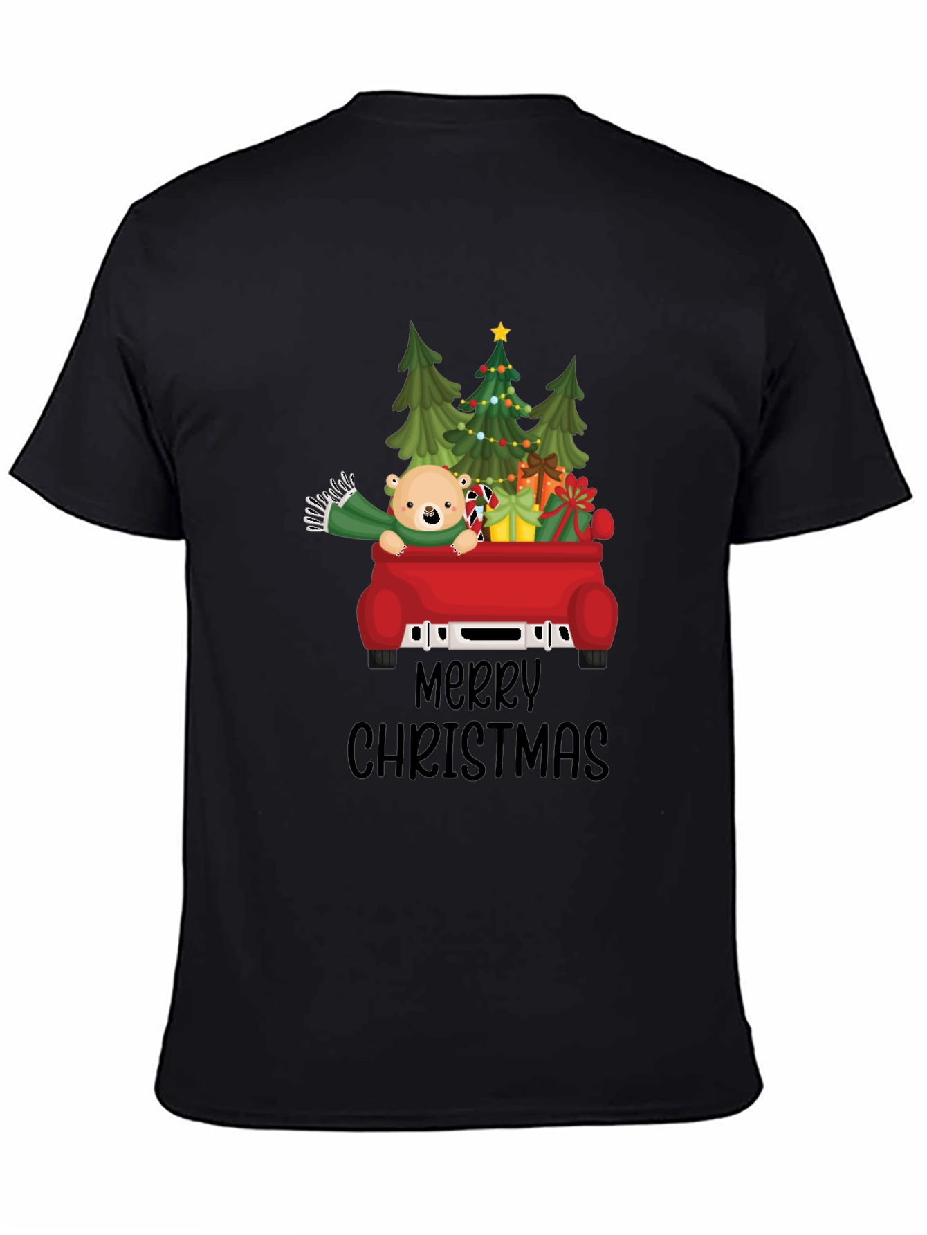 Merry Christmas Bear Truck T-Shirt