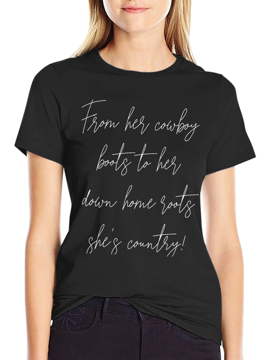 Country Girl Graphic Tee - Cowboy Boots & Roots T-Shirt