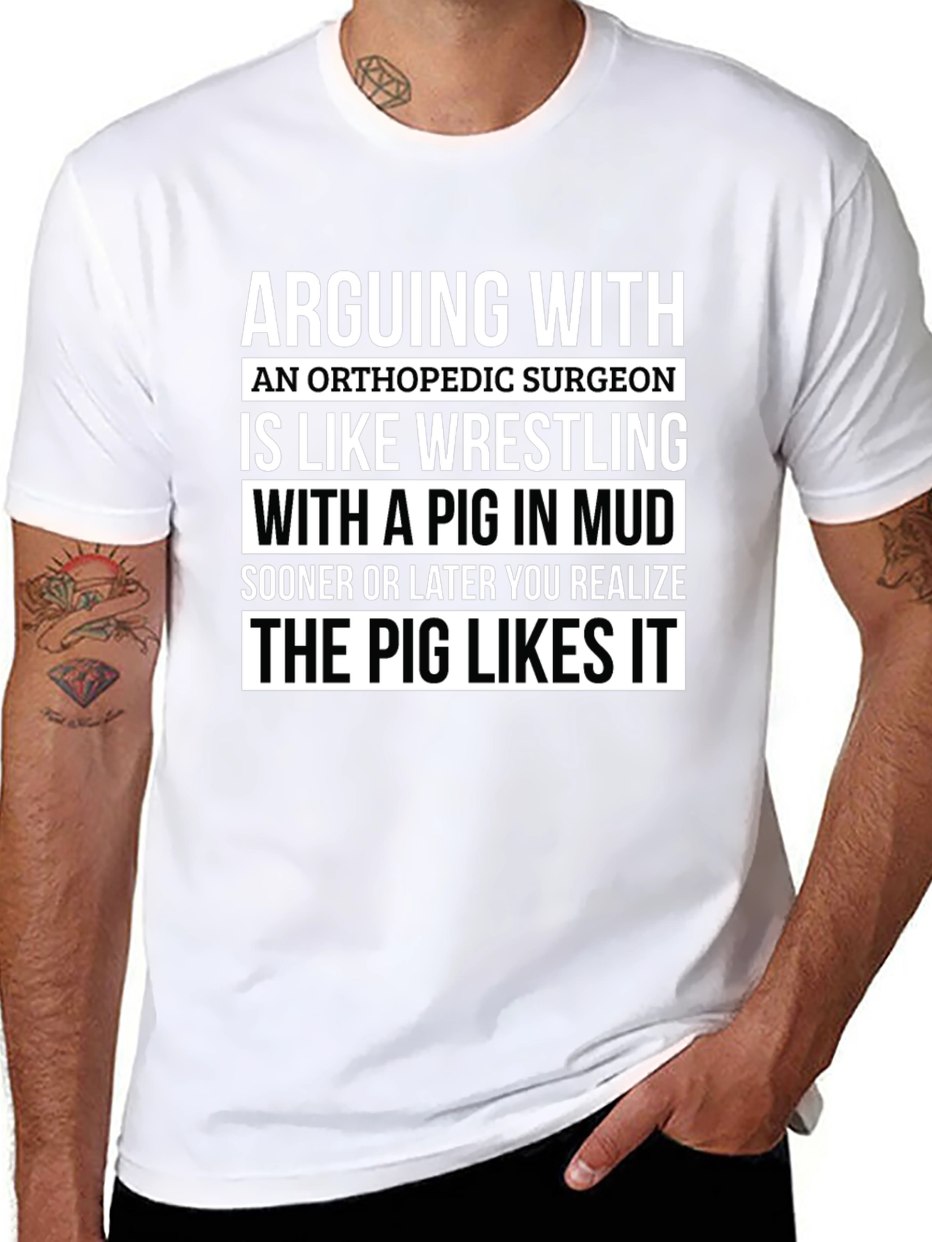 Orthopedic Surgeon Pig Wrestling T-Shirt