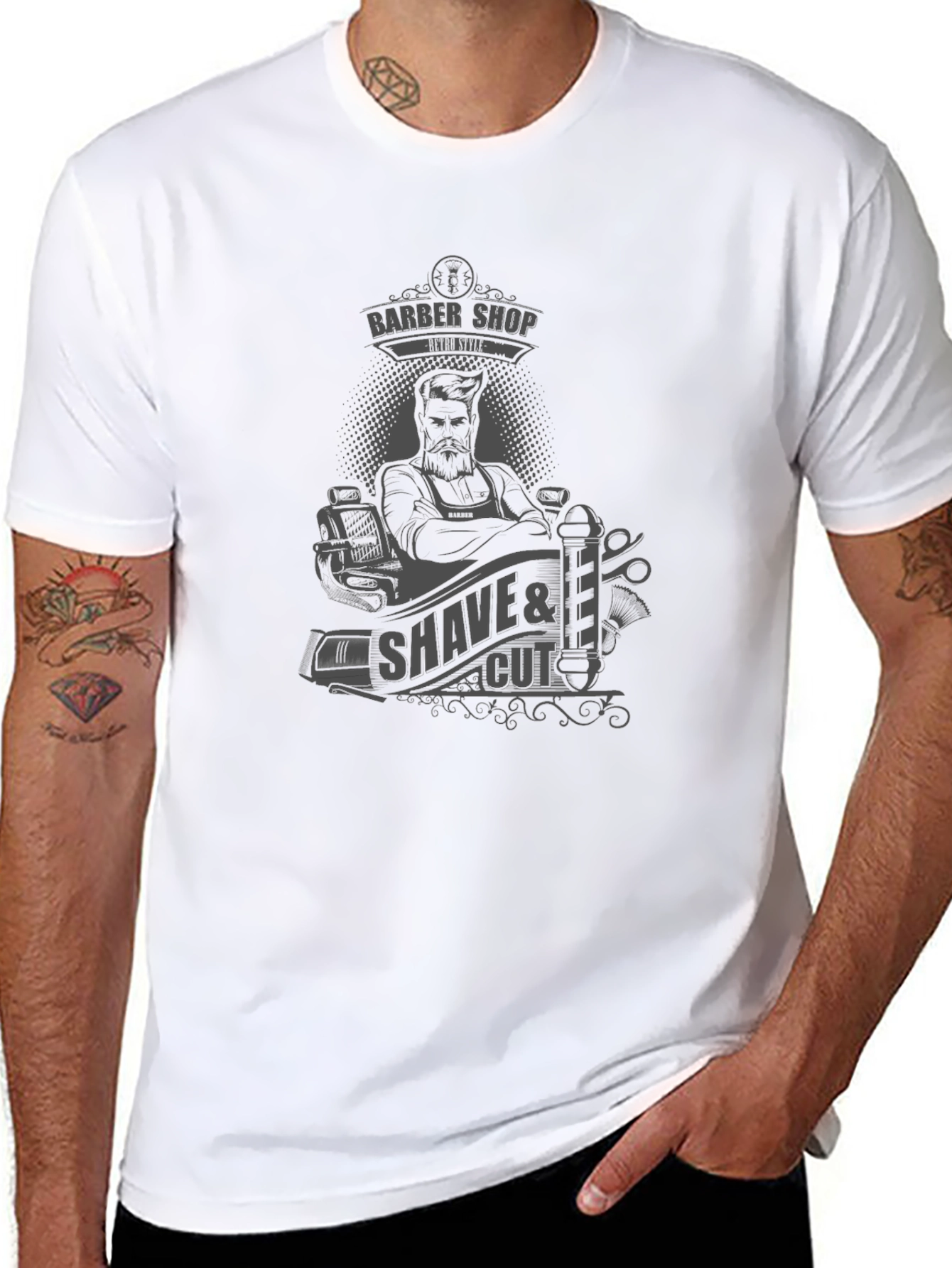 Barber Shop Shave & Cut Graphic T-Shirt