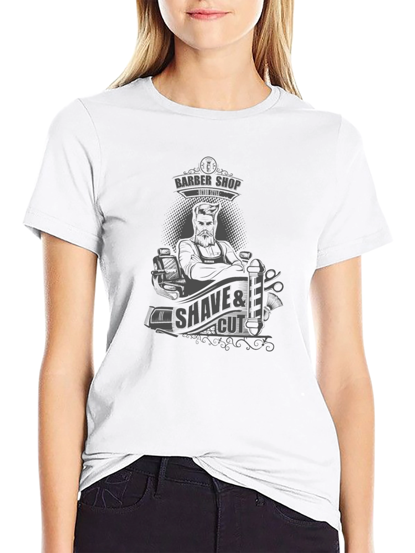 Barber Shop Shave & Cut Graphic T-Shirt
