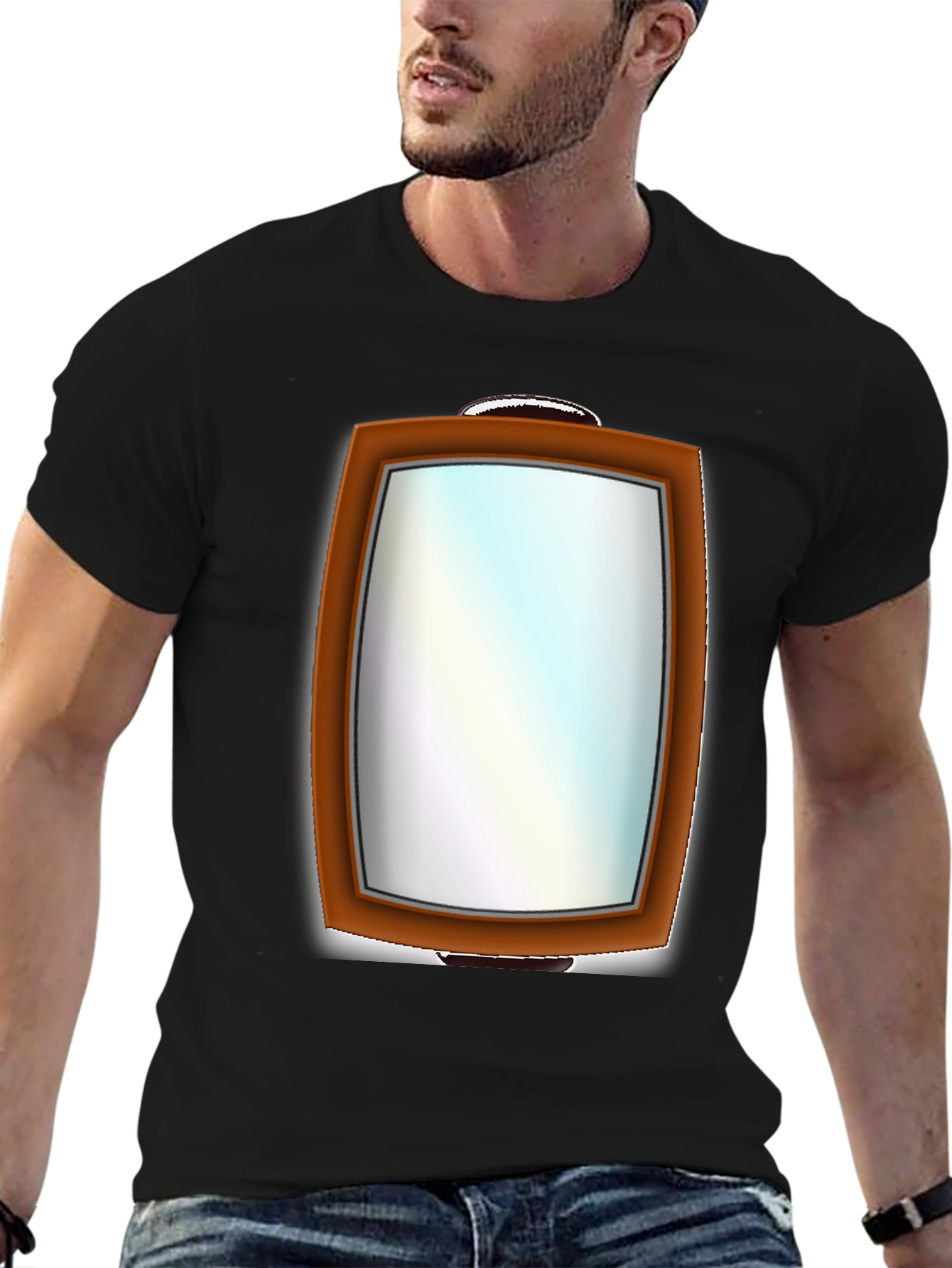 Mirror Graphic Tee - Funny Illusion T-Shirt