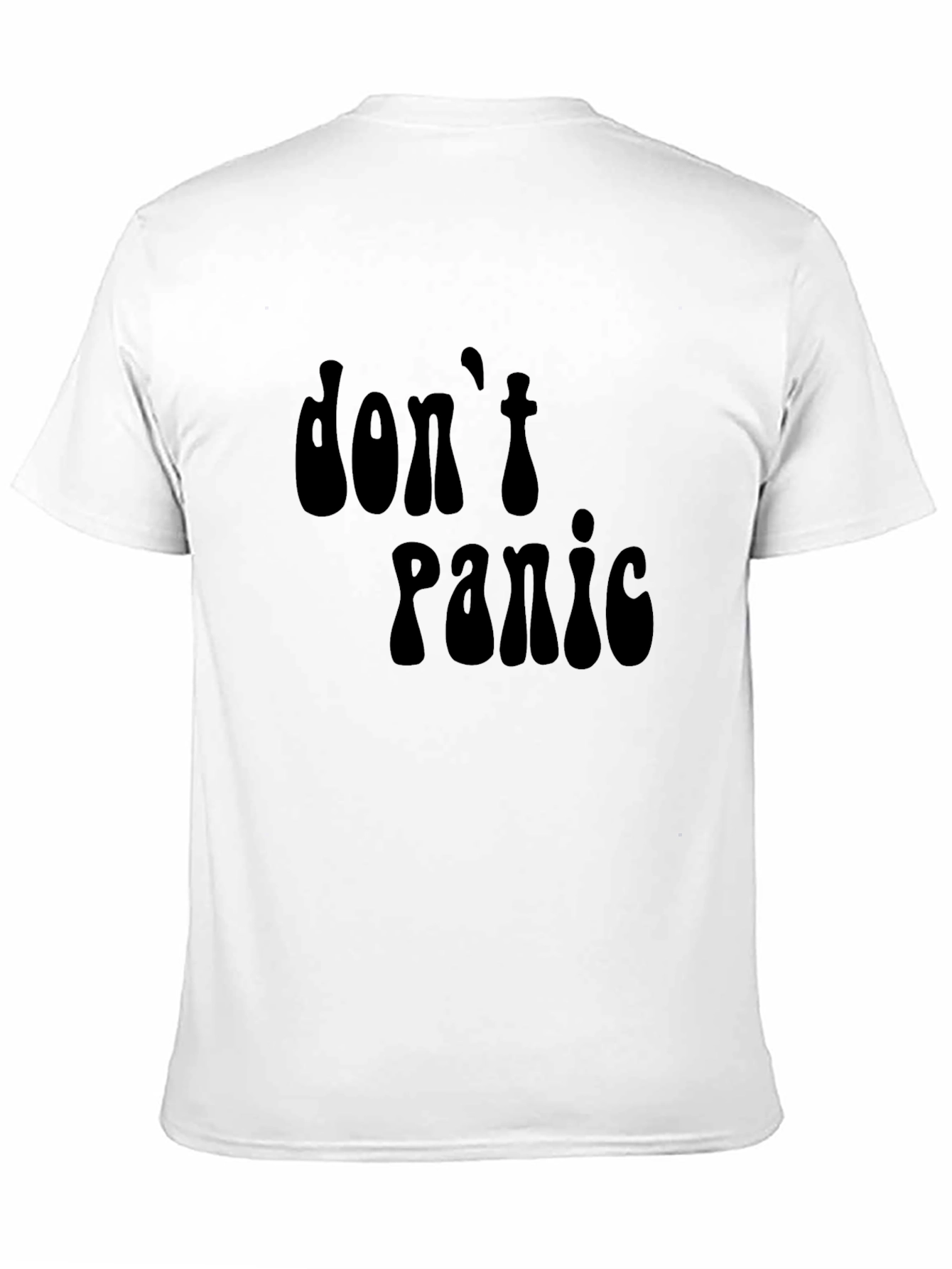 Dont Panic Black Graphic T-Shirt - Relaxed Fit