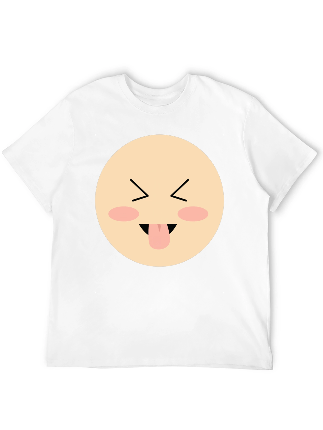 Funny Face Emoji Graphic Black T-Shirt