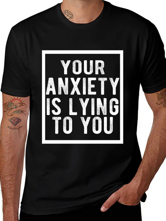Anxiety Quote Graphic Tee - Unisex Black T-Shirt
