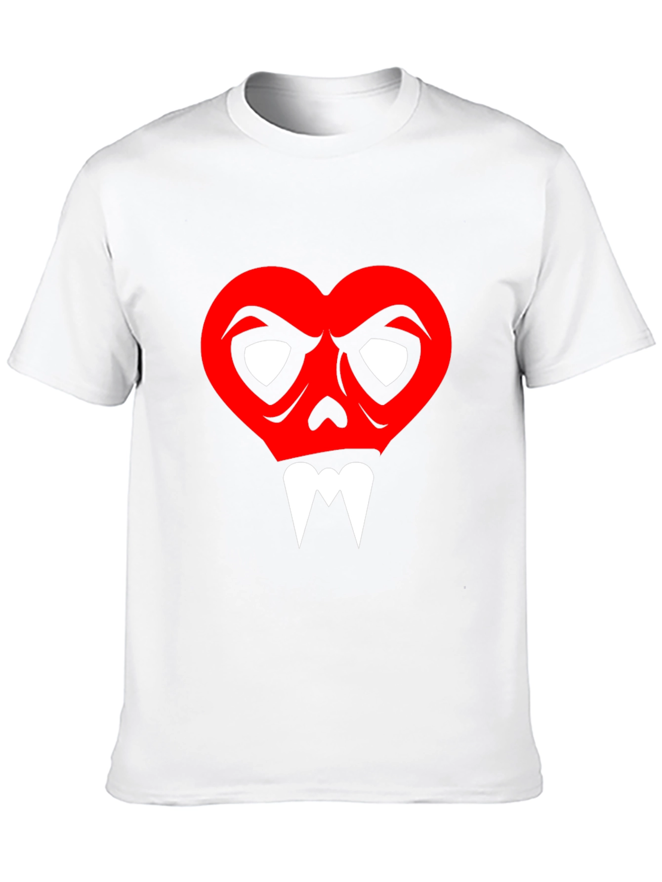 Heart Skull Graphic Tee - Mens Black T-Shirt