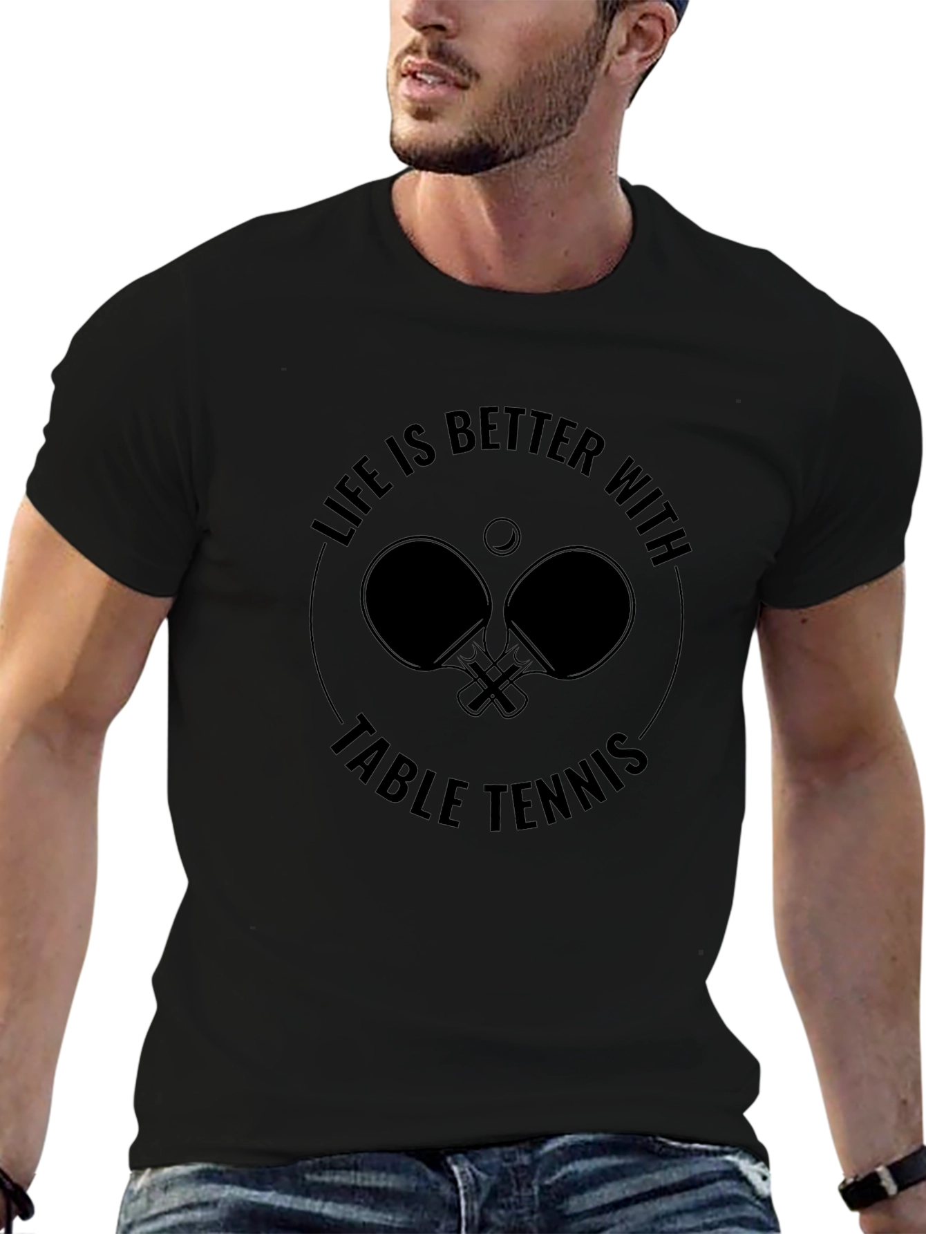 Life Is Better With Table Tennis Graphic T-Shirt