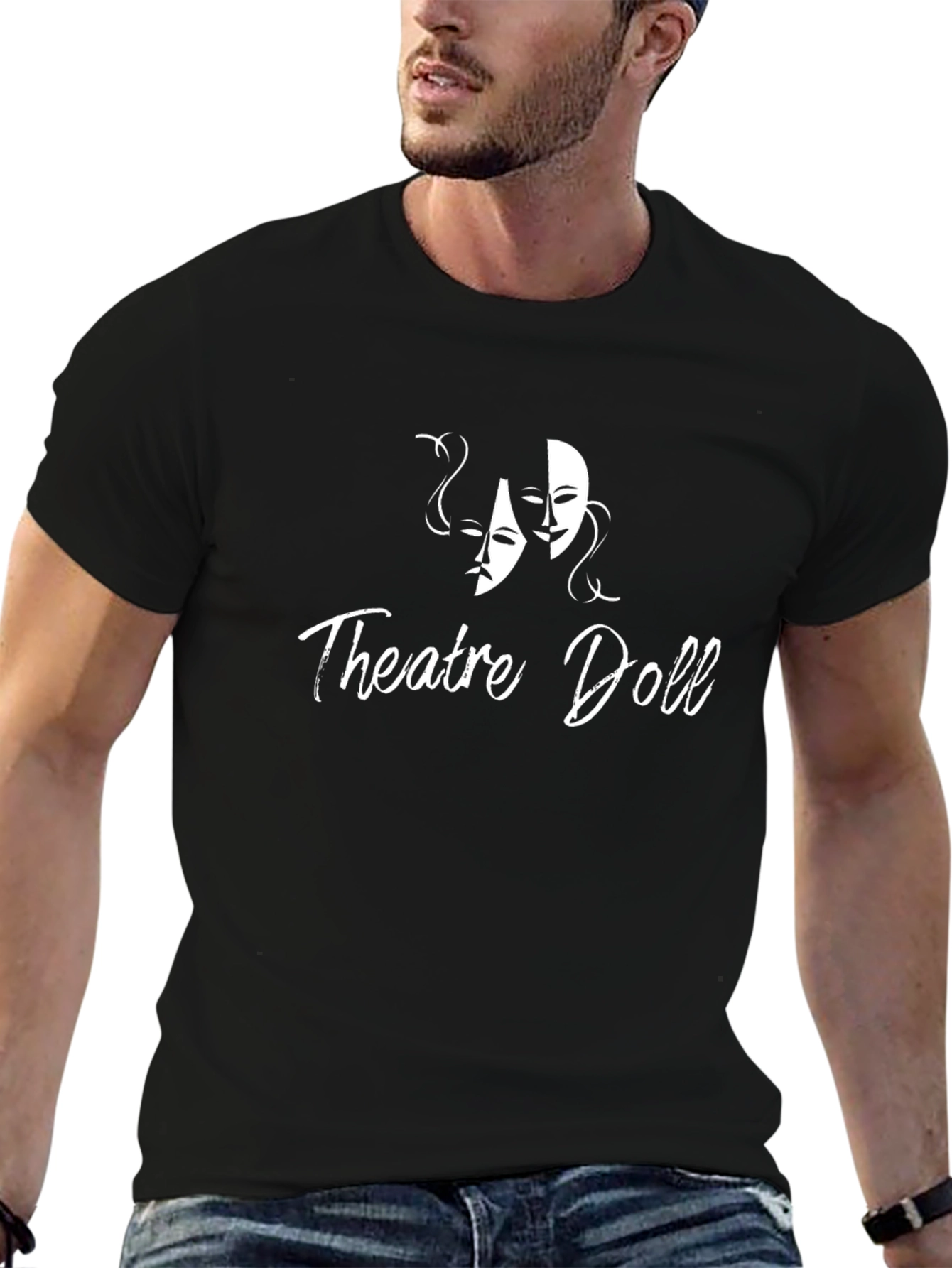 Theatre Doll Graphic Tee - Soft Black T-Shirt
