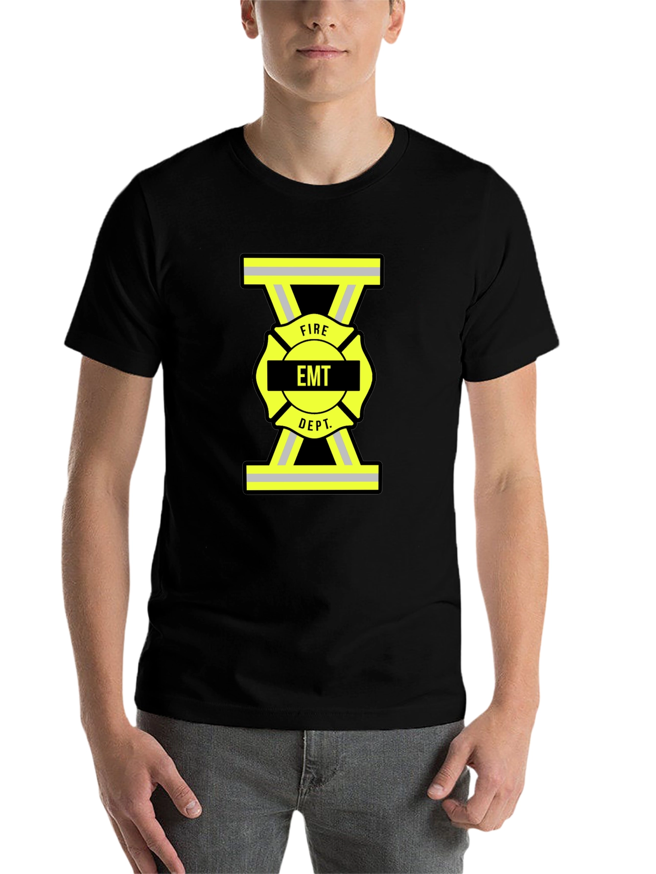 EMT Fire Dept. Black T-Shirt