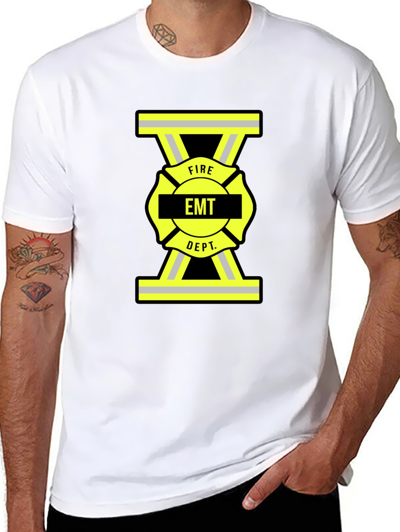 EMT Fire Dept. Black T-Shirt