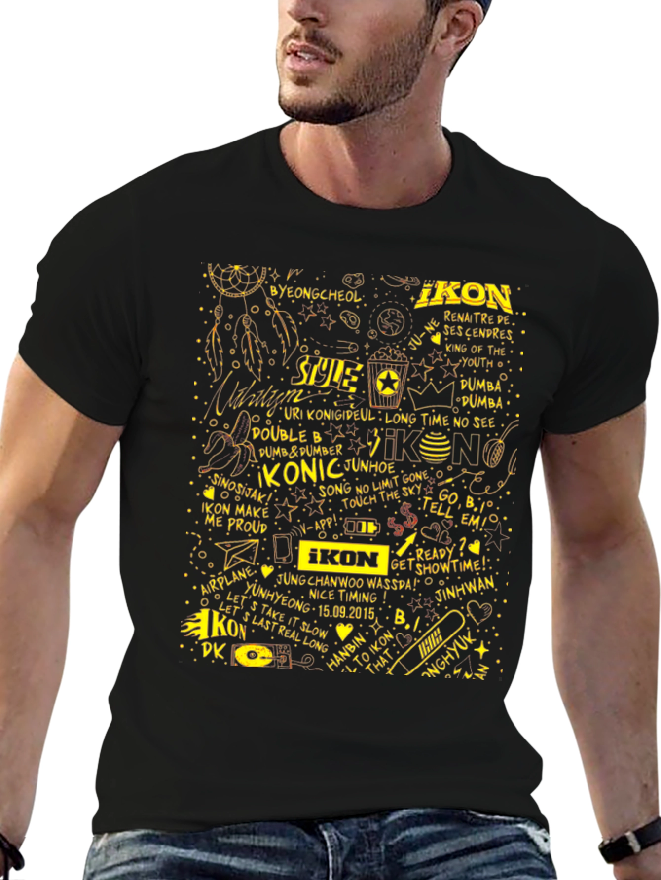 iKON Music Group Graphic Print Black T-Shirt
