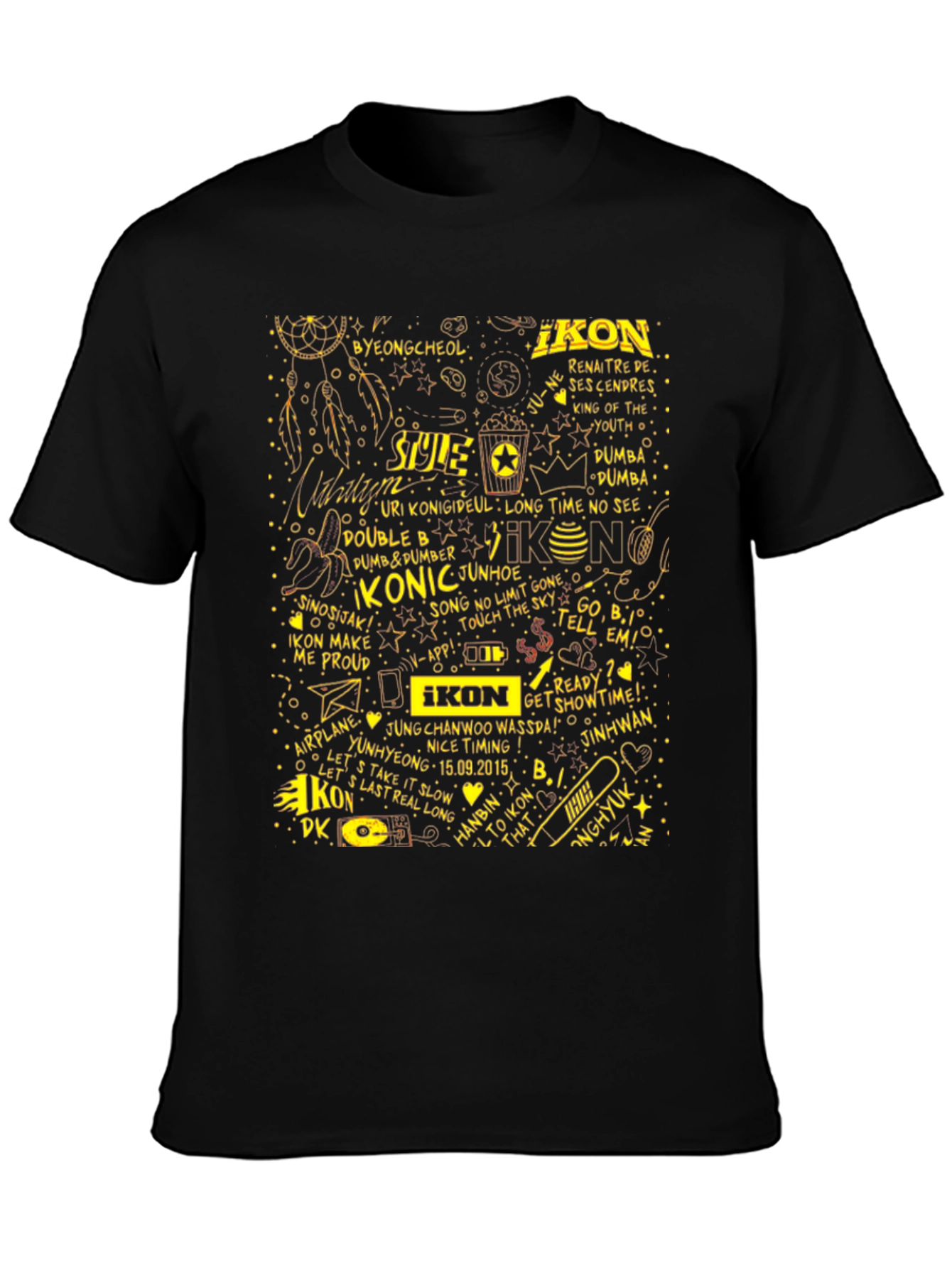 iKON Music Group Graphic Print Black T-Shirt