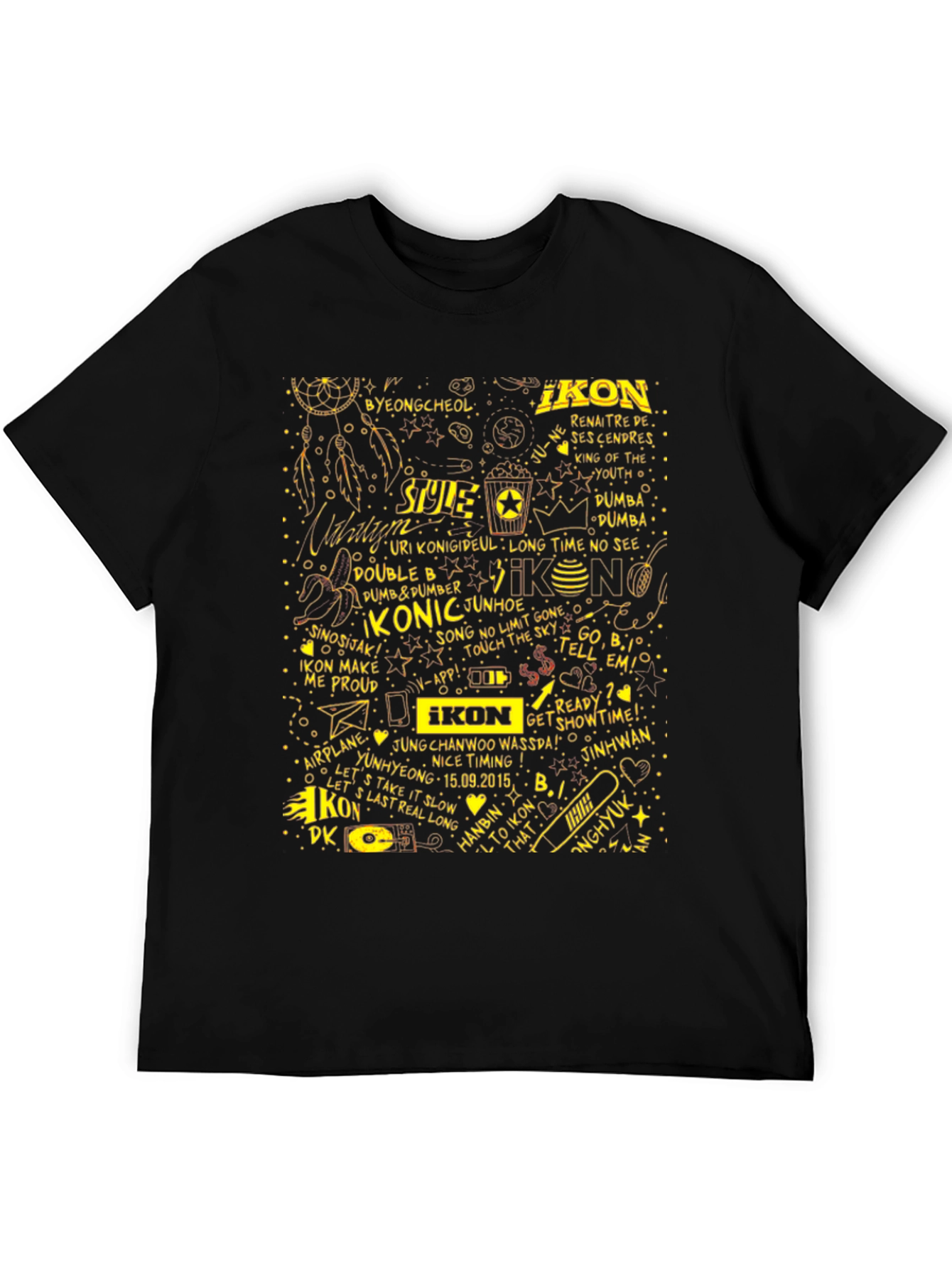 iKON Music Group Graphic Print Black T-Shirt