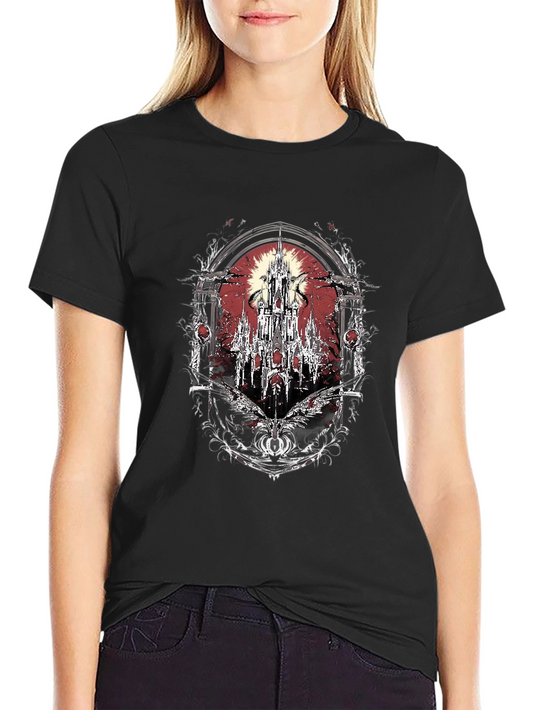 Gothic Castle T-Shirt - Dark Fantasy Tee