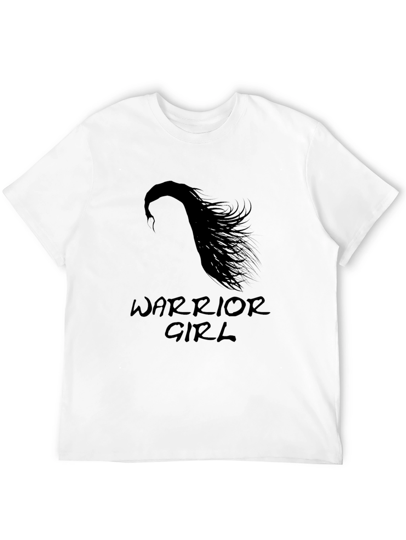 Warrior Girl Graphic Tee - Stylish Black T-Shirt