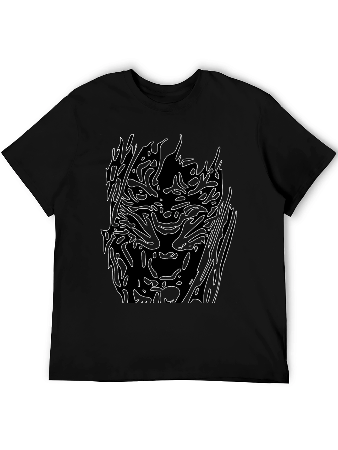 Abstract Graphic Black T-Shirt