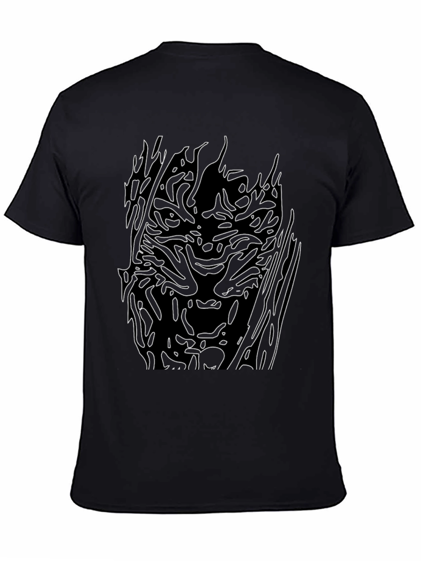 Abstract Graphic Black T-Shirt