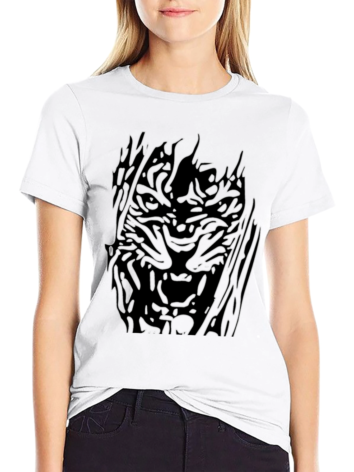Abstract Graphic Black T-Shirt