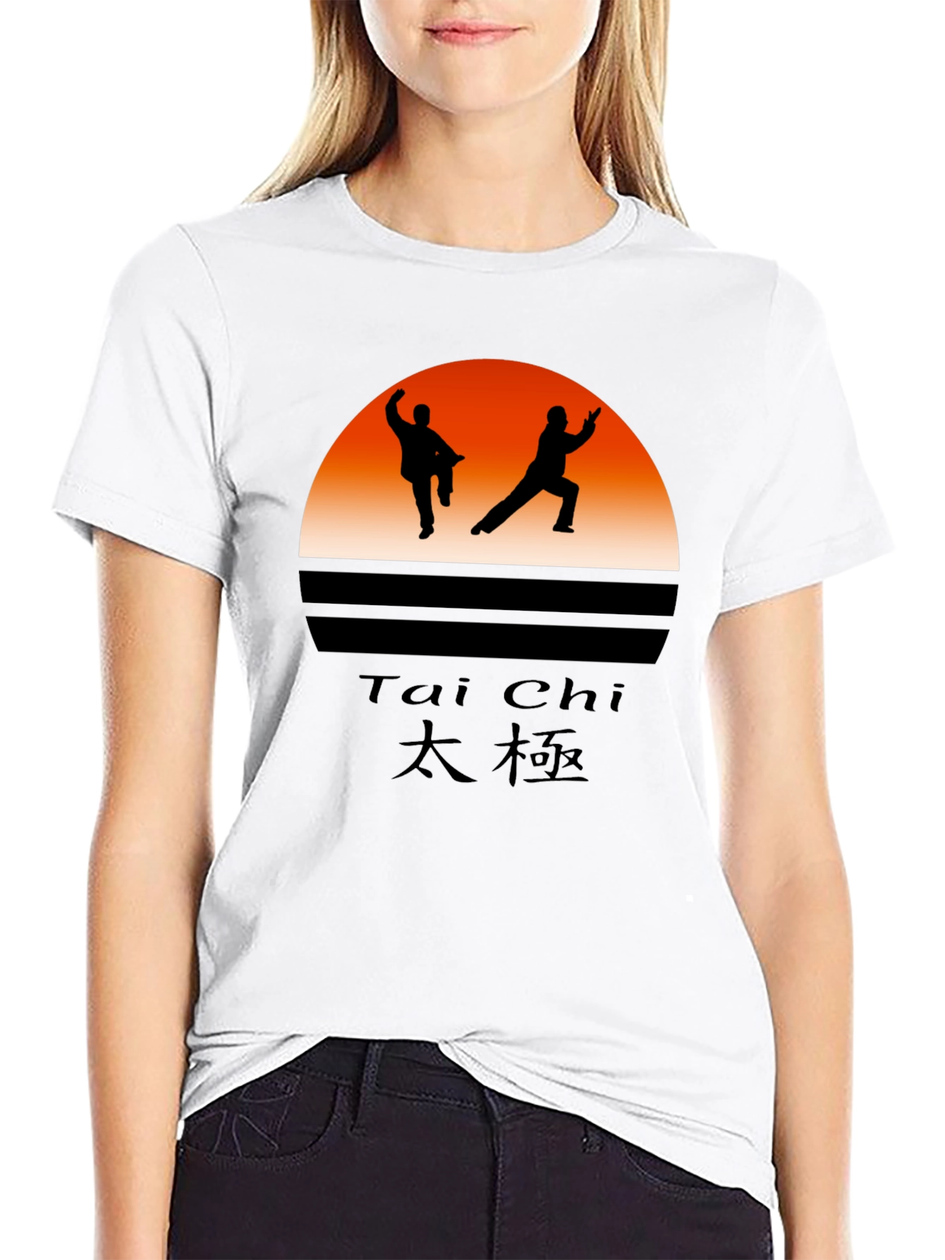 Tai Chi Silhouette Graphic T-Shirt