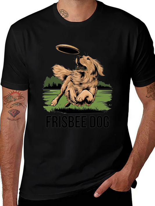 Frisbee Dog Graphic Tee - Fetch in Style!