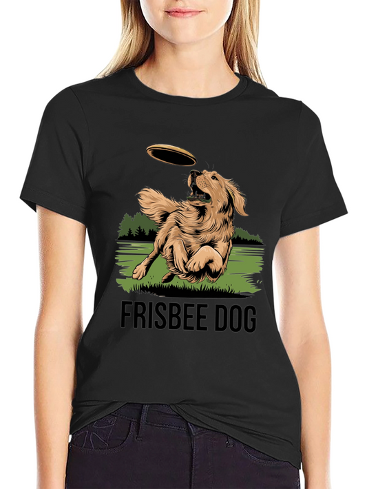 Frisbee Dog Graphic Tee - Fetch in Style!