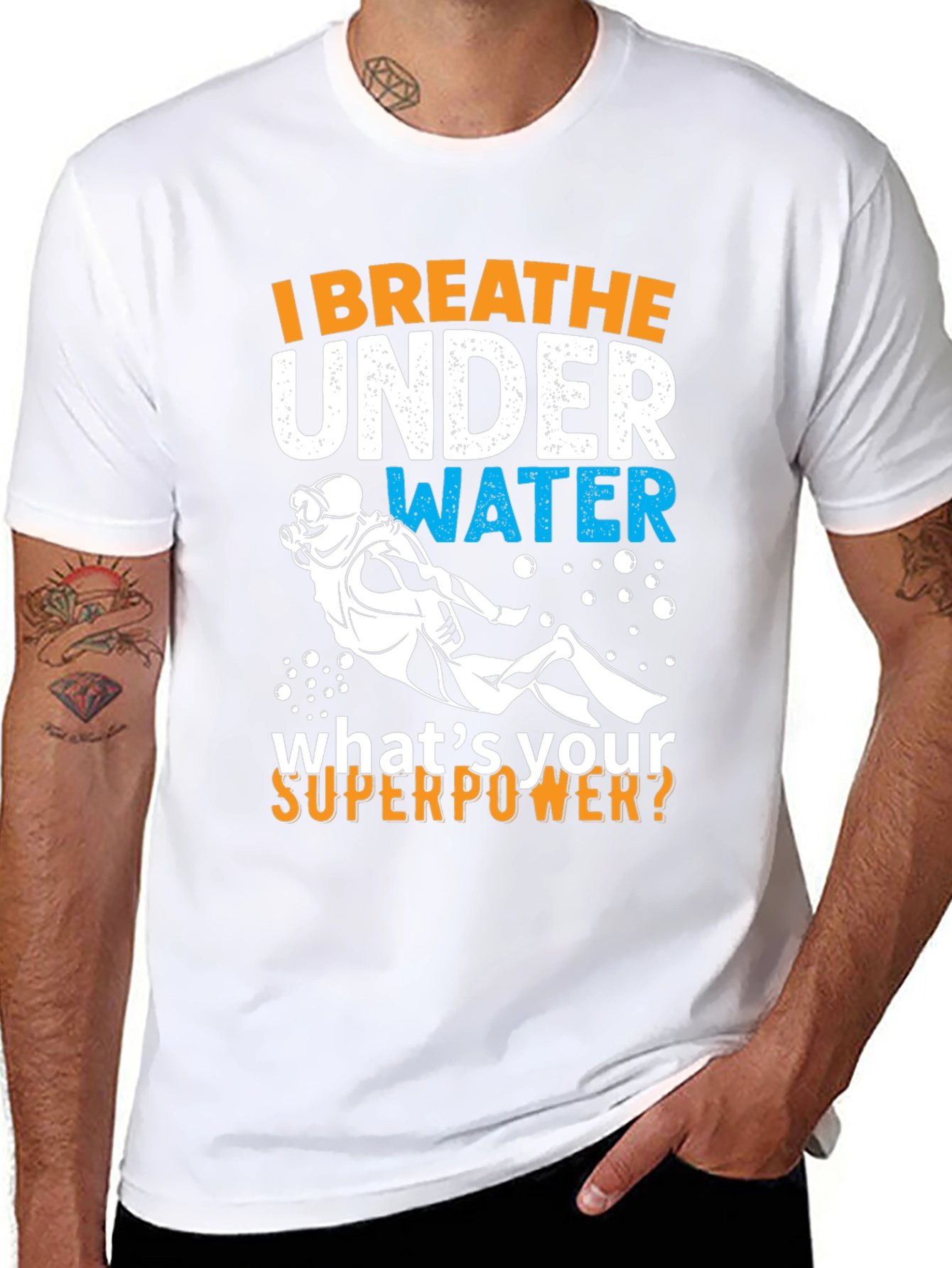 Scuba Diving Superpower Graphic T-Shirt