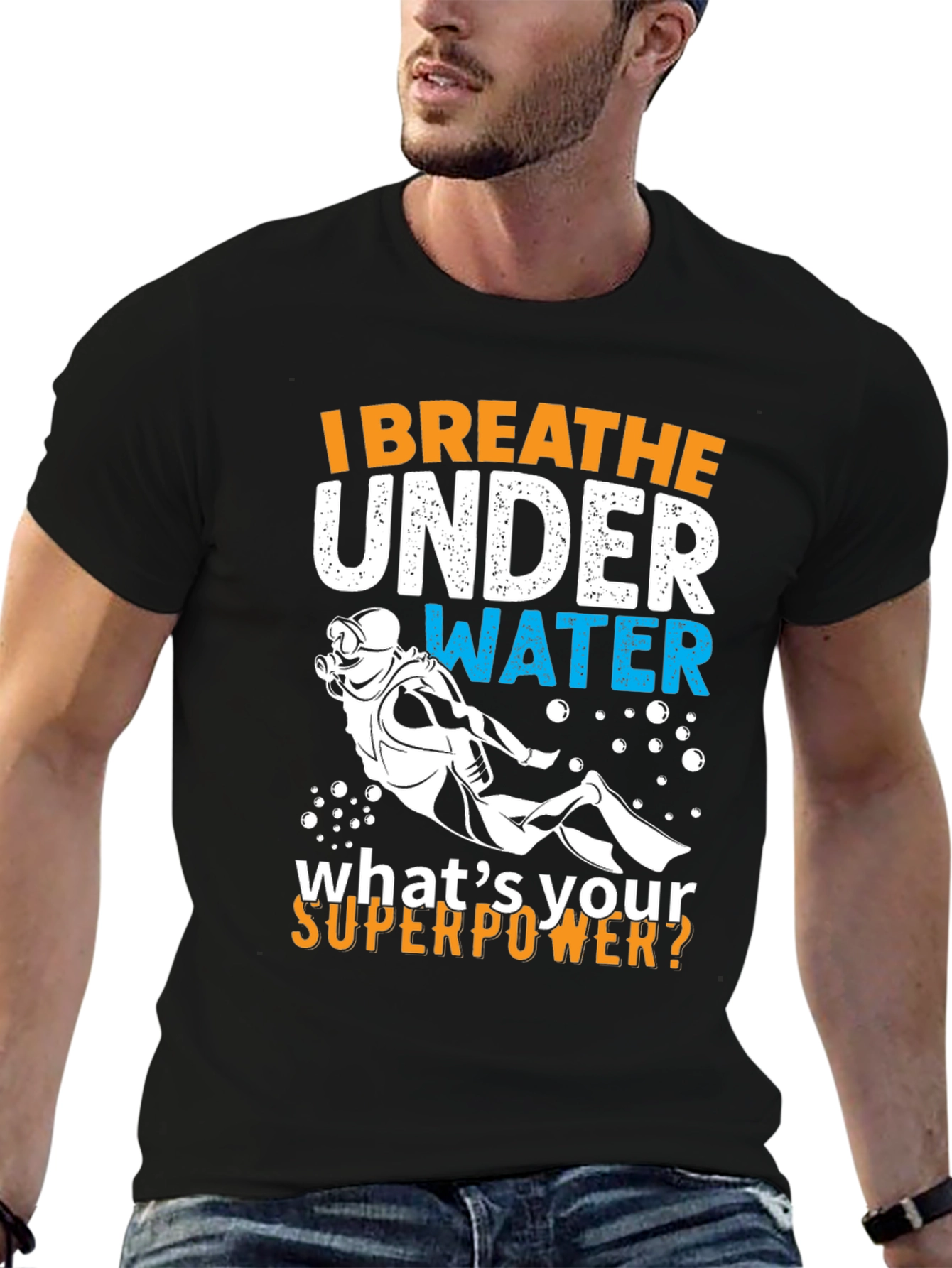 Scuba Diving Superpower Graphic T-Shirt