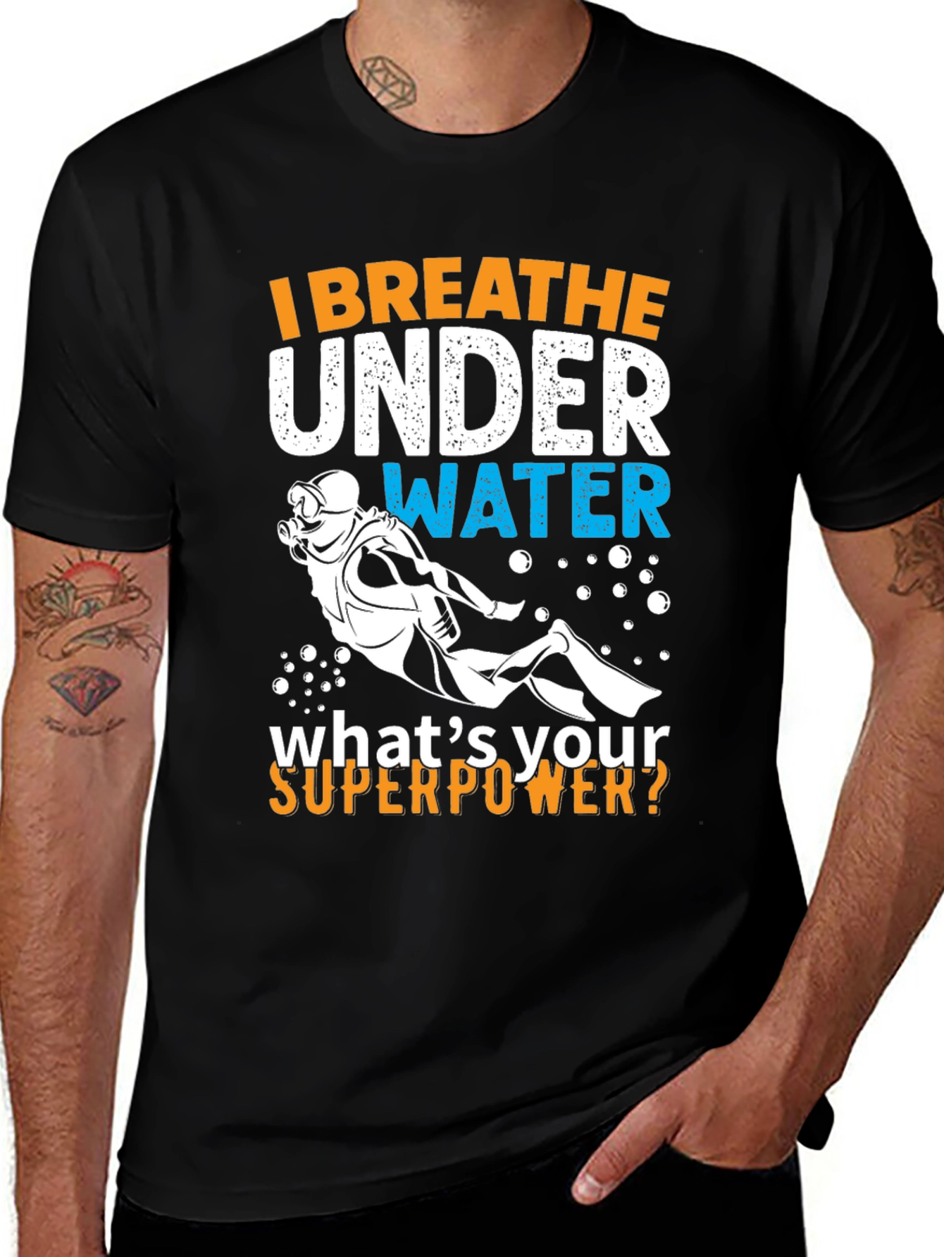 Scuba Diving Superpower Graphic T-Shirt