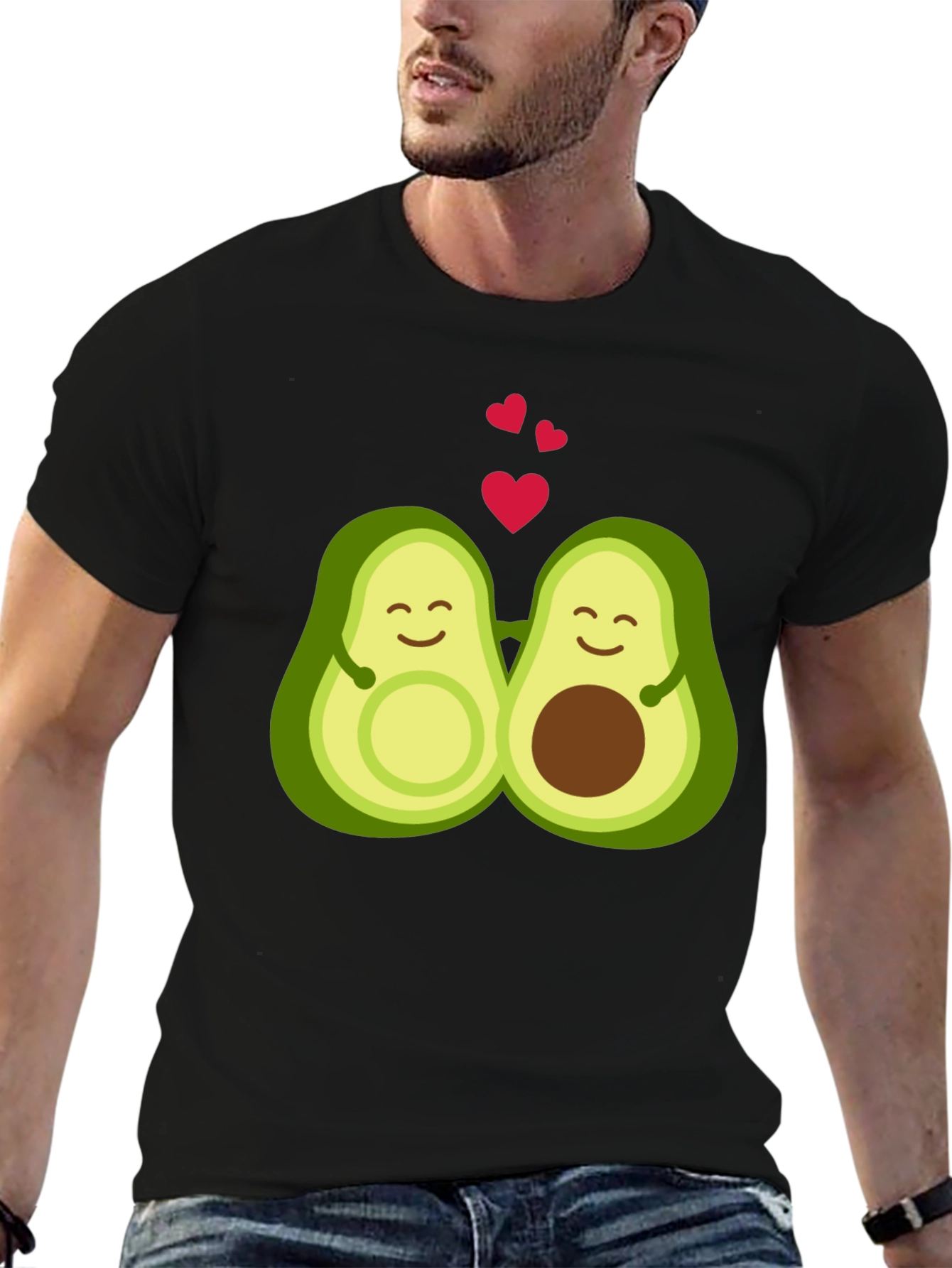 Avocado Love T-Shirt - Black