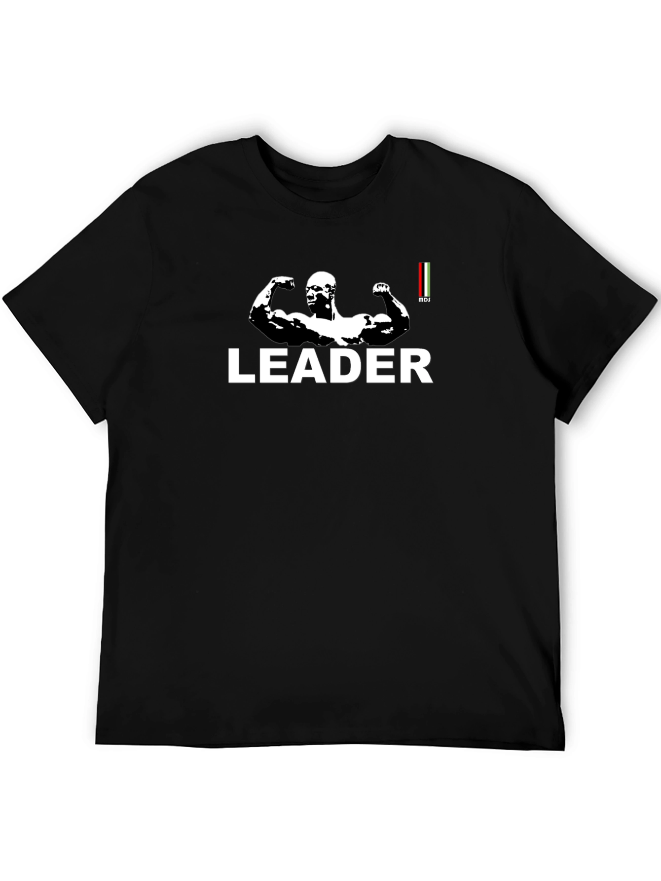 Leader Graphic Print Black T-Shirt