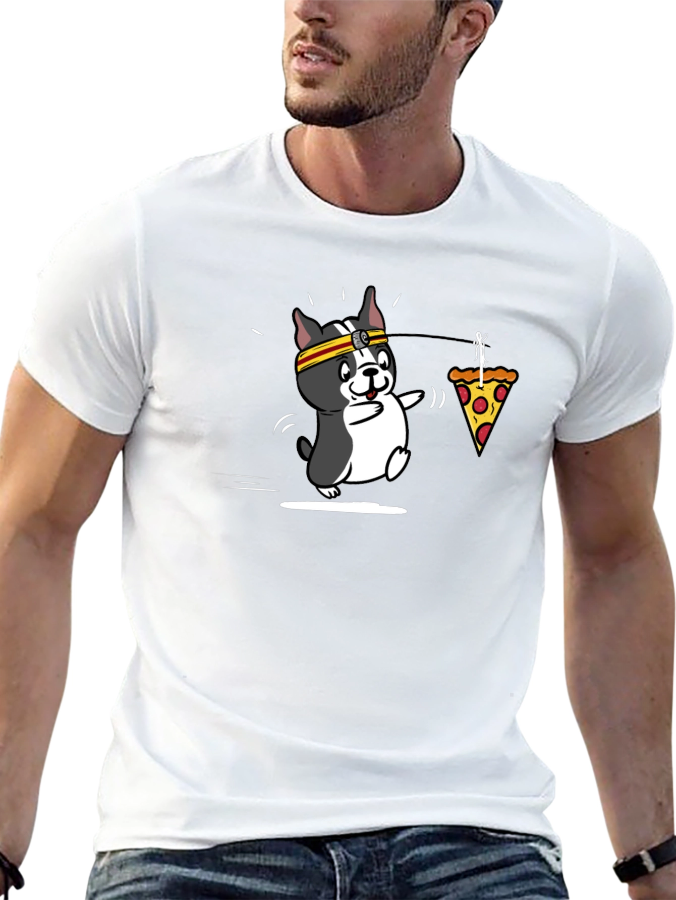 Dog Pizza Trot Black Tee