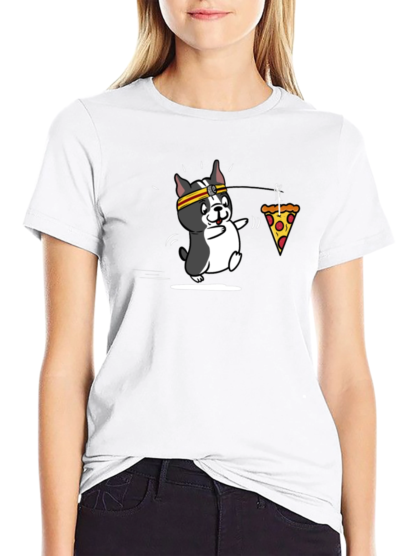 Dog Pizza Trot Black Tee