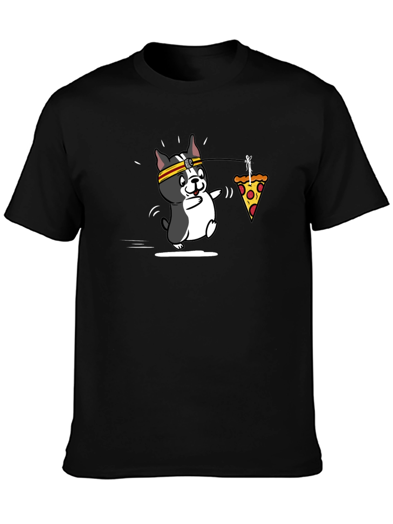 Dog Pizza Trot Black Tee