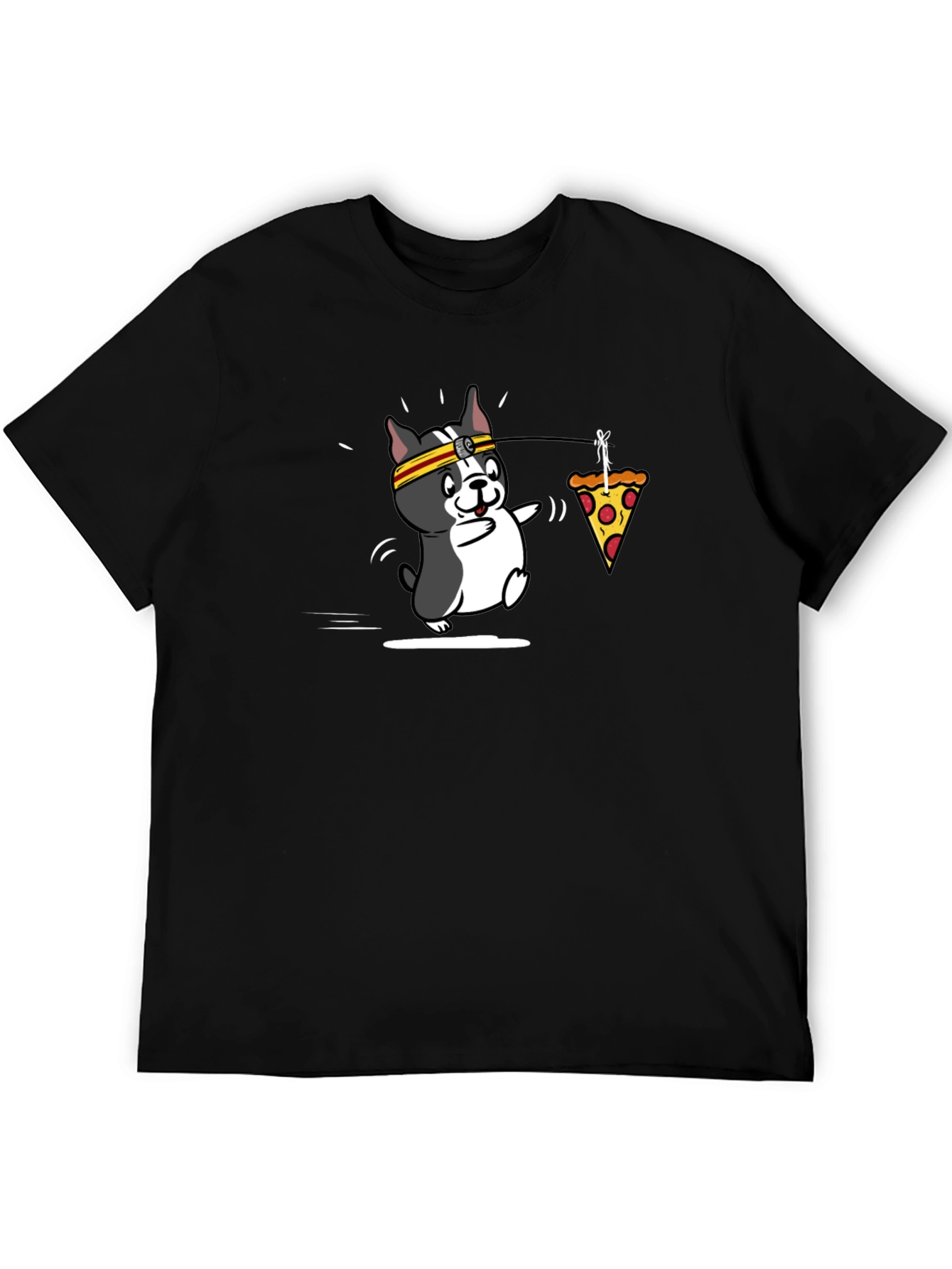 Dog Pizza Trot Black Tee