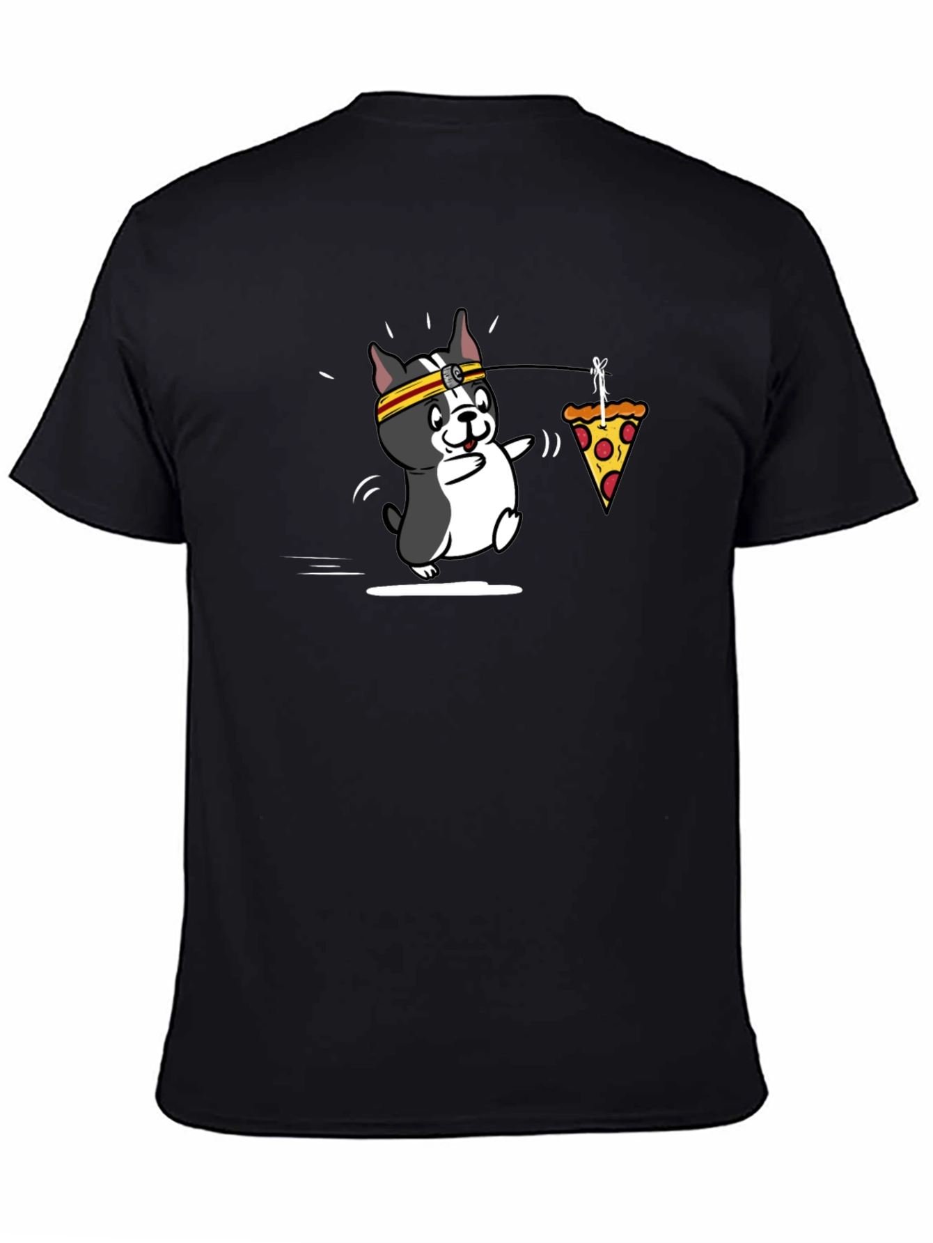 Dog Pizza Trot Black Tee