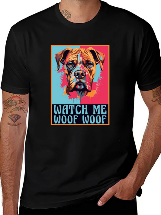 Dog Graphic Print Tee - Watch Me Woof Woof!